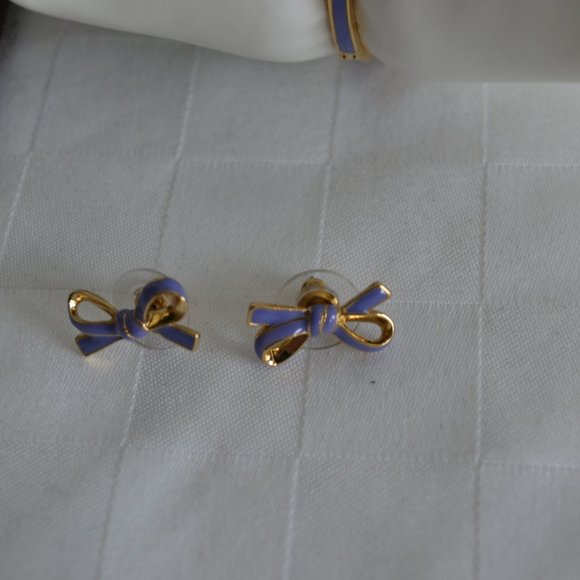 Kate Spade Purple/Gold Bangle & Earrings - Picture 3 of 6